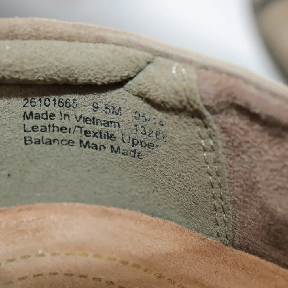 Clarks Womens Daelyn Villa Mary Jane Shoe‎ Size 9.5 M Tan Suede Slip On Flat